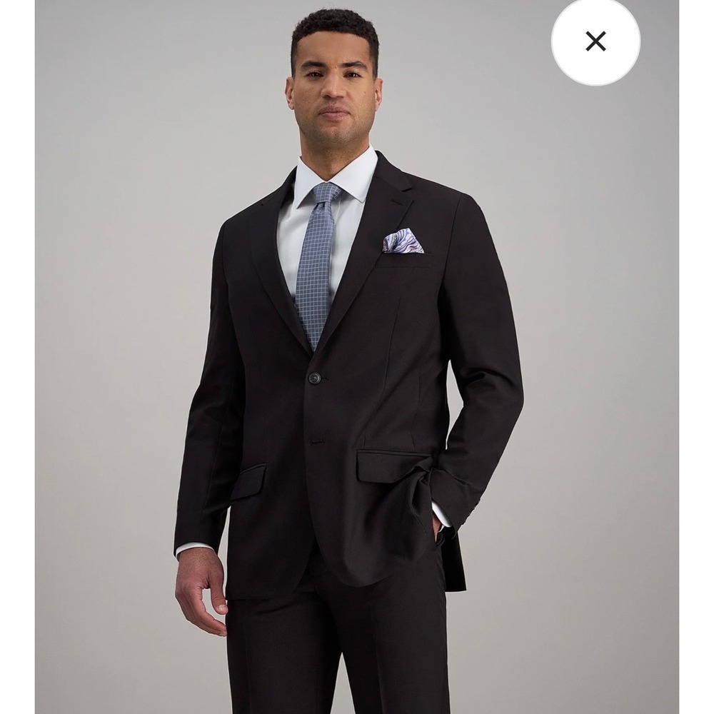 Haggar Smart Wash® Repreve® Suit Separate Jacket – Black/Charcoal – 50L – NWT
